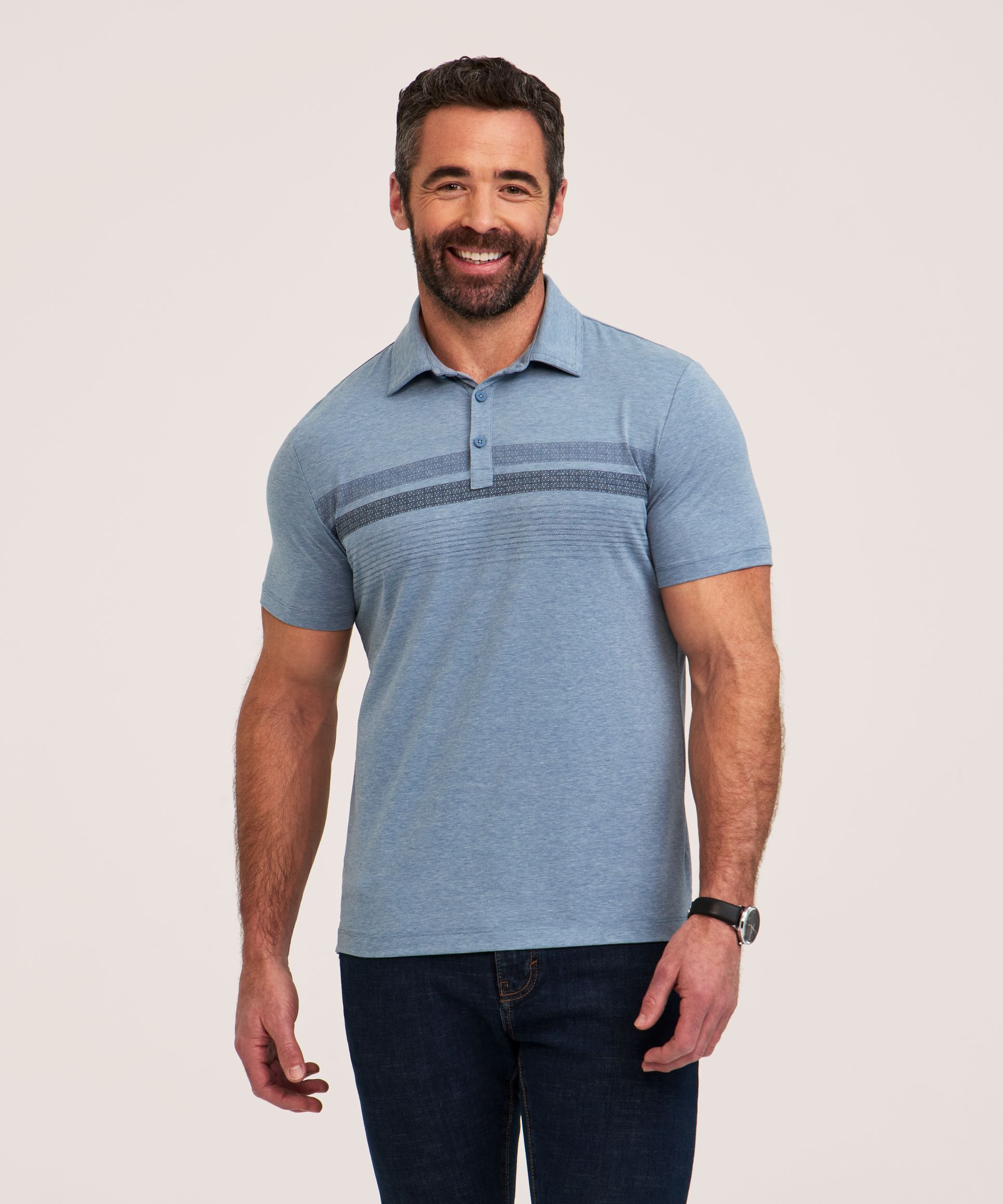 Denver Hayes Performance Men's Short Sleeve Stretch Polo