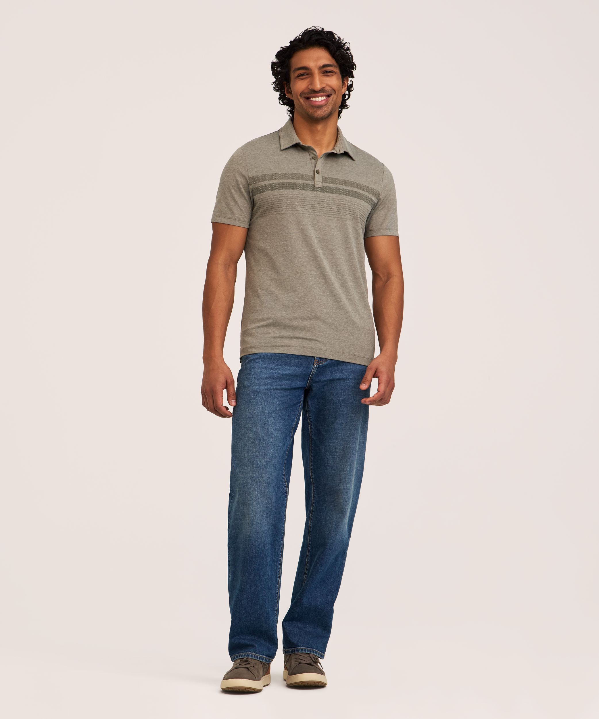 Denver Hayes Performance Men's Short Sleeve Stretch Polo