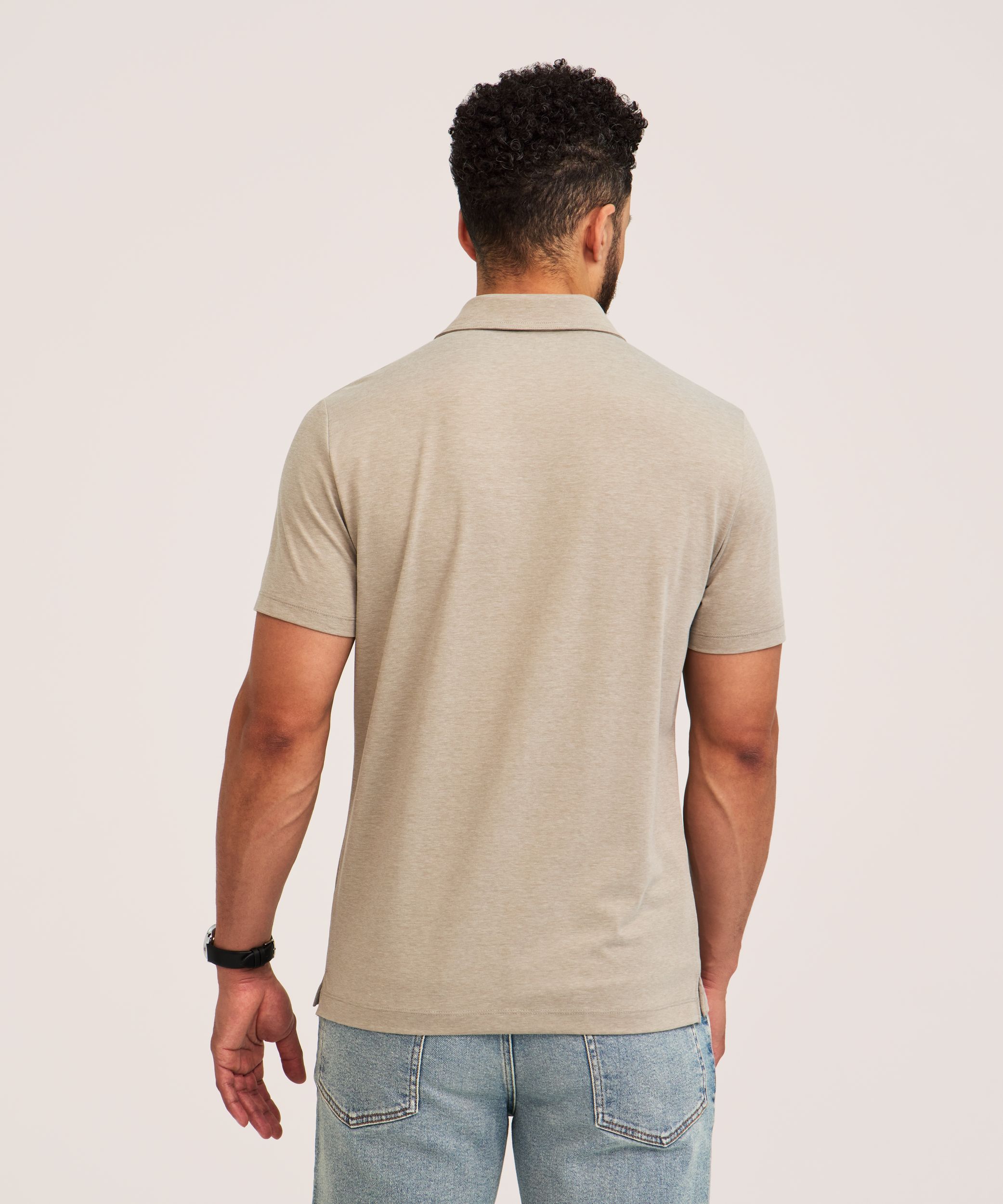 Denver Hayes Performance Men's Short Sleeve Stretch Polo