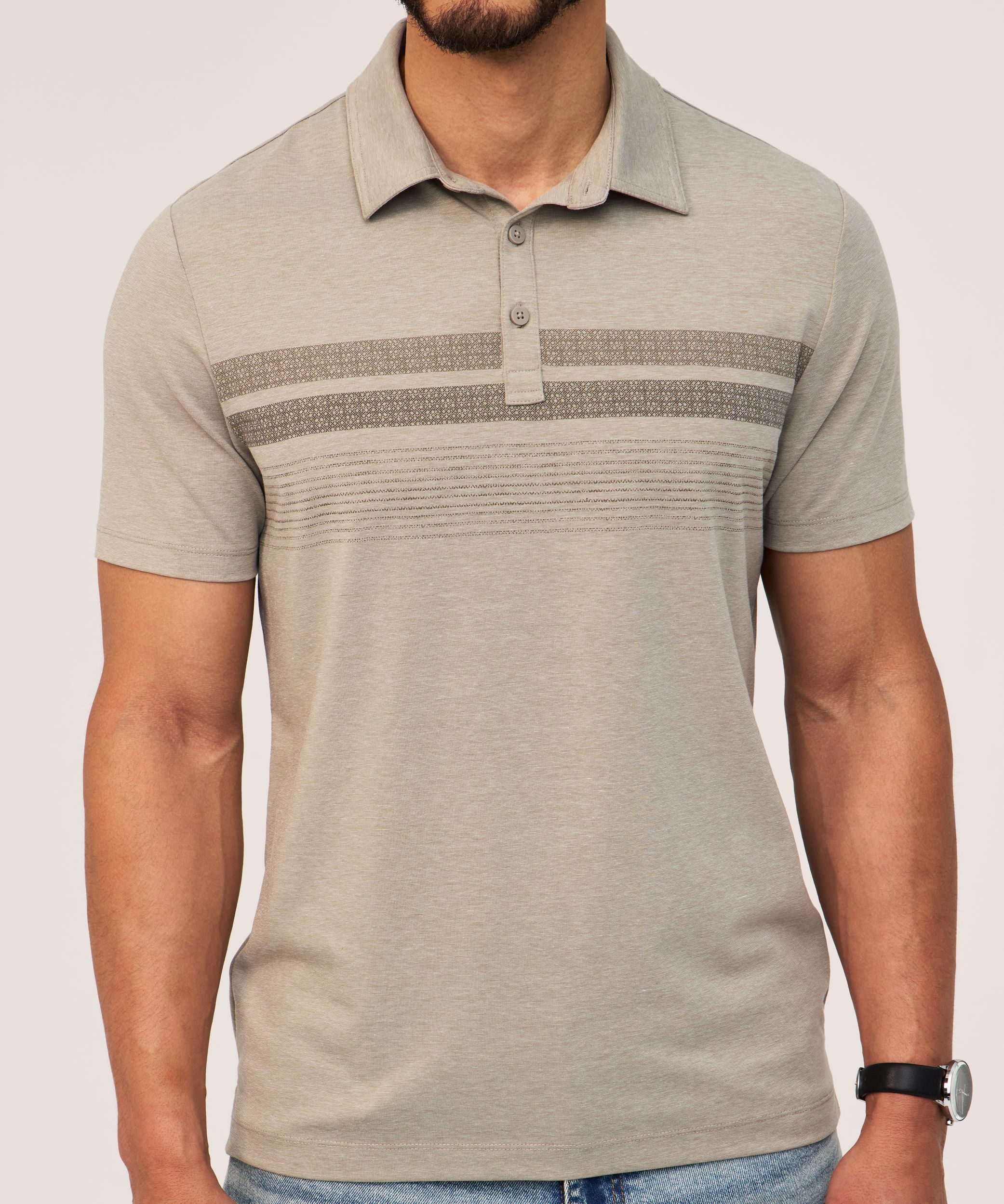 Denver Hayes Performance Men's Short Sleeve Stretch Polo