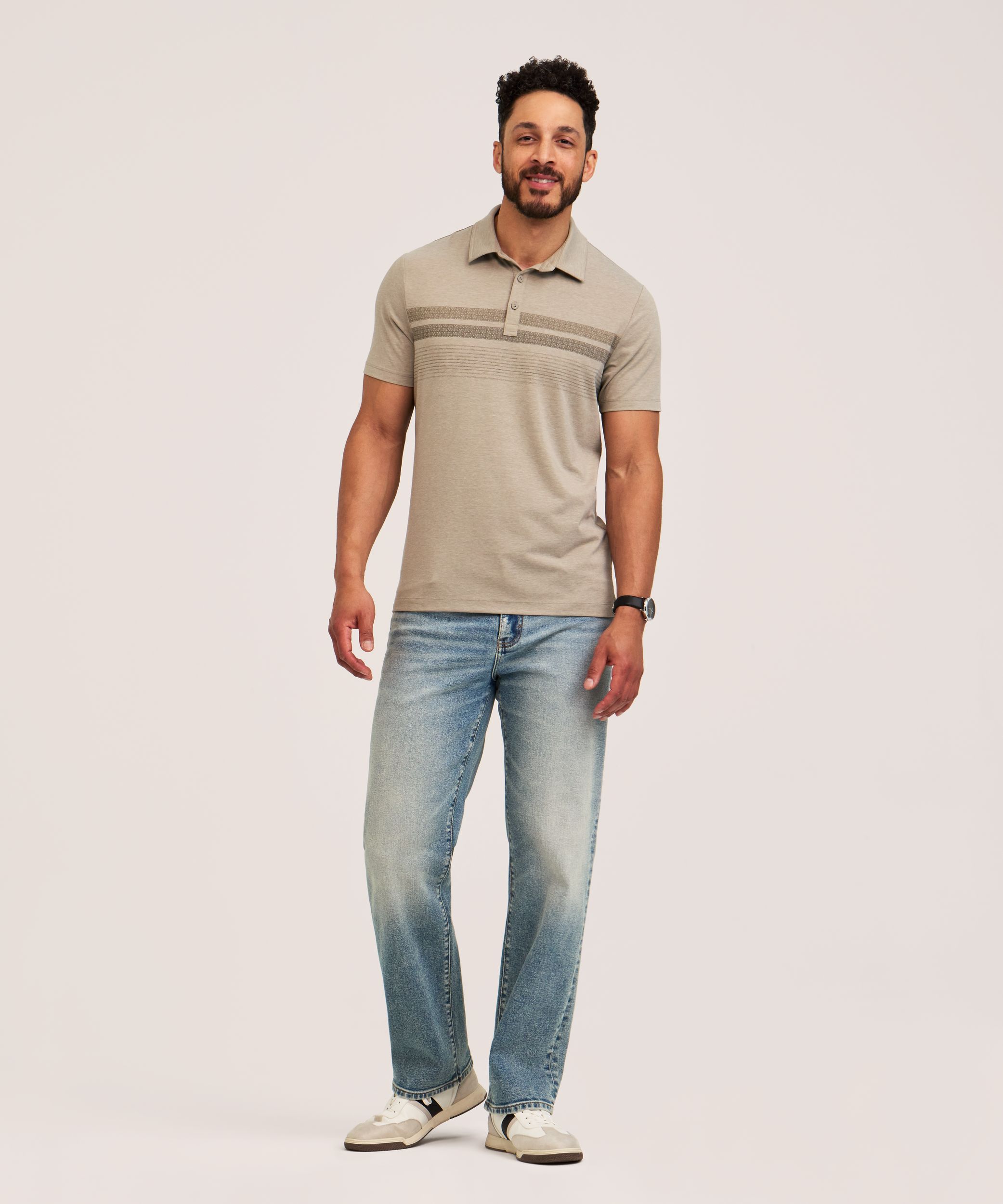 Denver Hayes Performance Men's Short Sleeve Stretch Polo