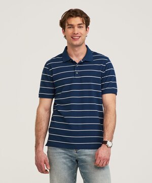 Denver Hayes Men's 50 Wash Stretch Pique Polo Shirt