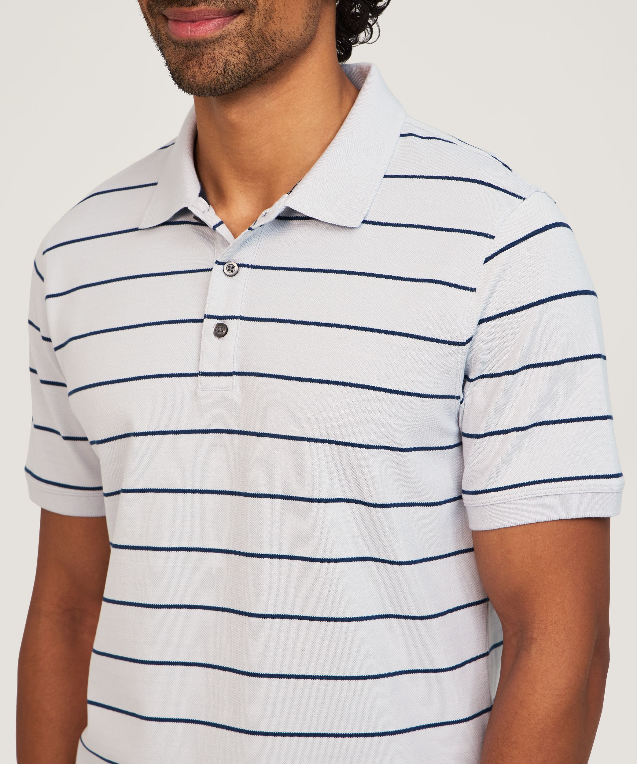 Denver Hayes Men's 50 Wash Stretch Pique Polo Shirt