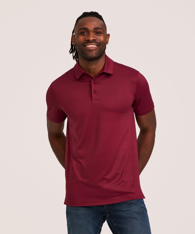 Denver Hayes Men's Comfort Dry All Over Print Polo Shirt