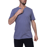 Haut à encolure crantée en V à 2&nbsp;boutons pour hommes, Silver Front_Flat