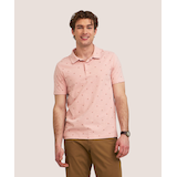 Polo en tissu flammé à imprimé intégral pour hommes, Denver Hayes