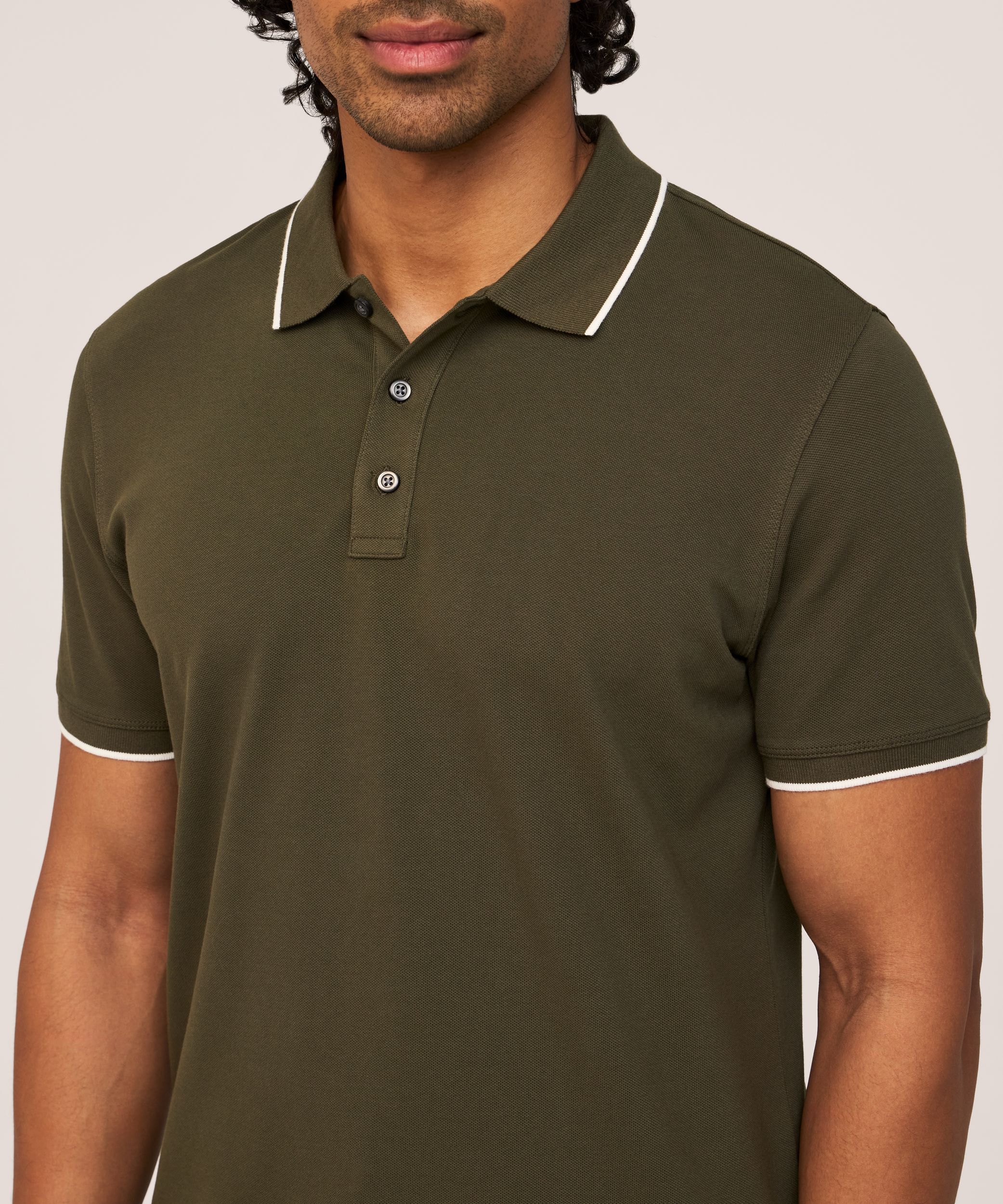Denver Hayes Men's 50 Wash Stretch Pique Polo Shirt