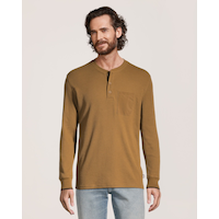 Helly Hansen Men's Waffle Knit Henley Shirt Front_Flat