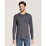 Helly Hansen Men's Waffle Knit Henley Shirt Front_Flat