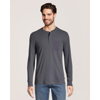Helly Hansen Men's Waffle Knit Henley Shirt Front_Flat