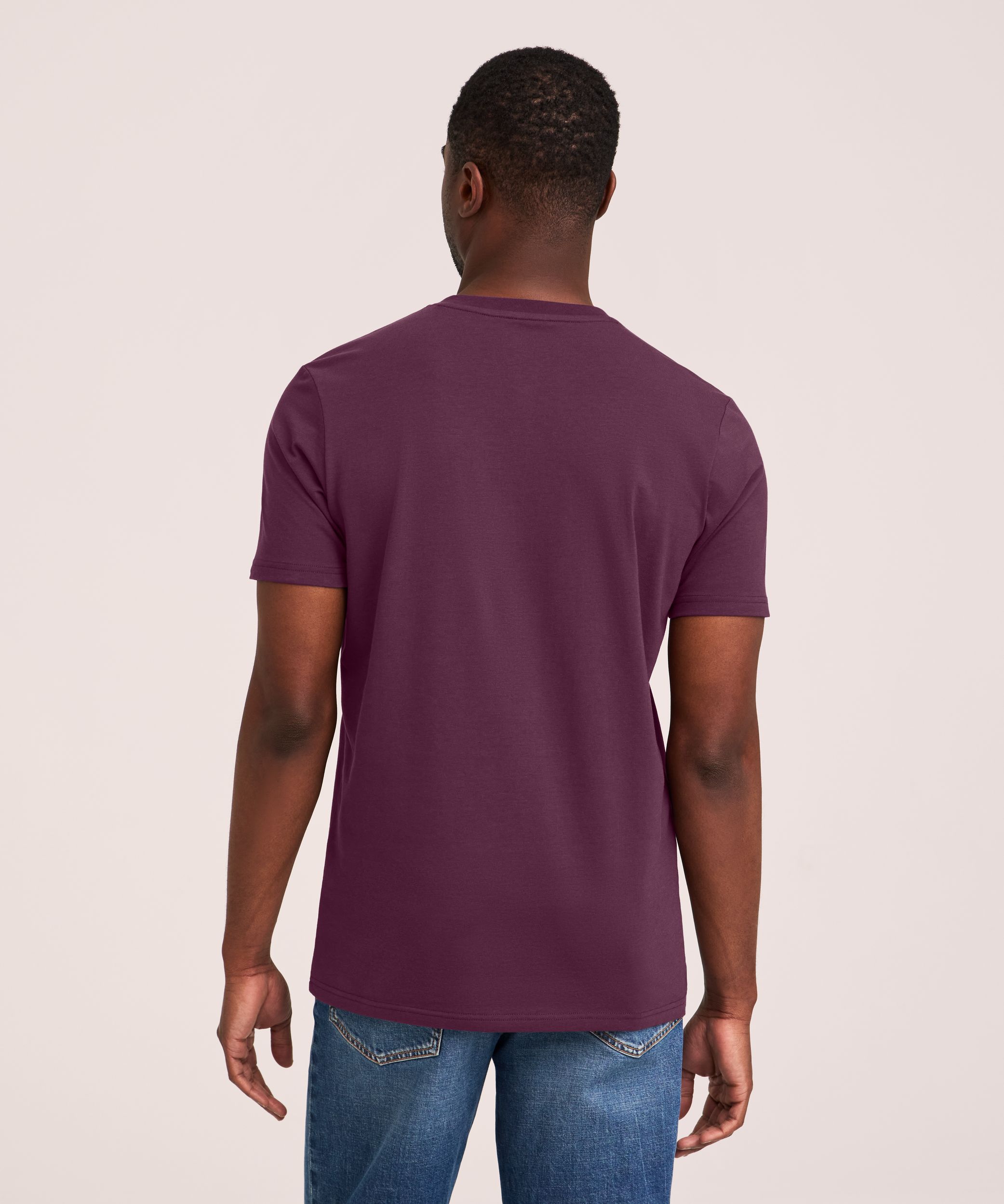 Haut Henley extensible à manches courtes pour hommes, Denver Hayes