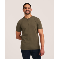 Denver Hayes Men's Stretch Short Sleeve Henley Shirt