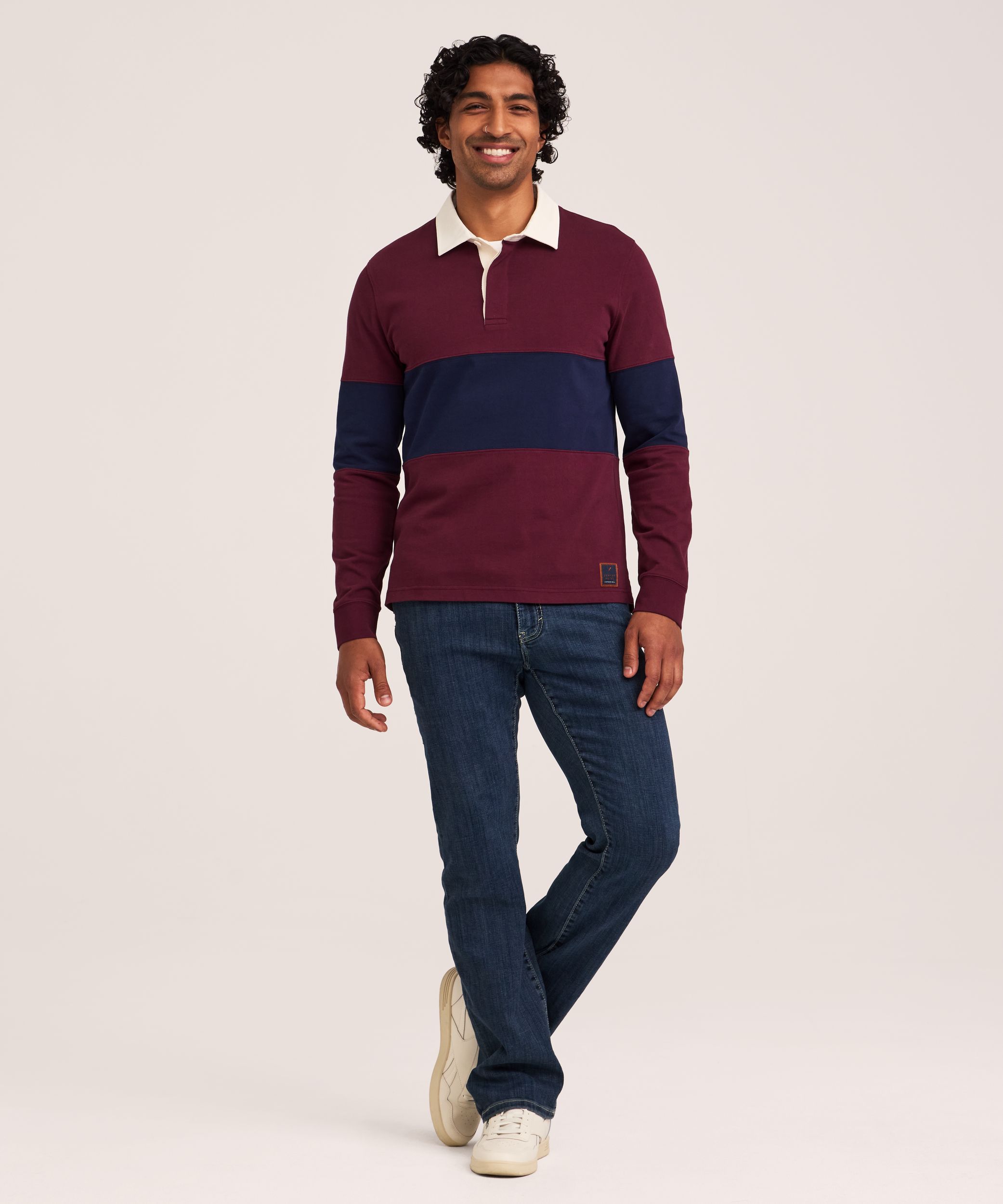 Denver Hayes Men's Long Sleeve Rugby Shirt