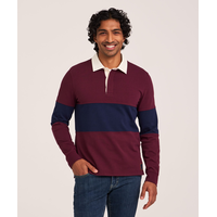 Polo de rugby à manches longues pour hommes, Denver Hayes Front_Flat