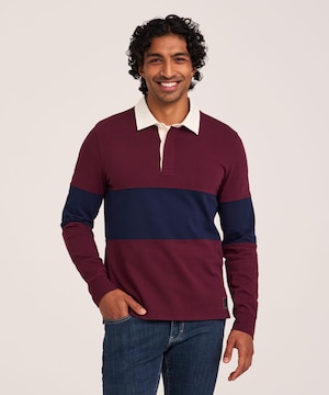 Denver Hayes Men's Long Sleeve Rugby Shirt
