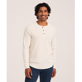 Chemise Henley en point de brioche à manches longues raglan pour hommes, WindRiver