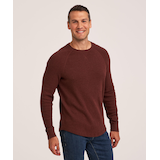 WindRiver Men's Waffle Raglan Long Sleeve Crewneck Shirt Front_Angled_Right
