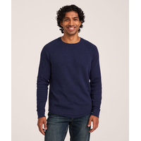 WindRiver Men's Waffle Raglan Long Sleeve Crewneck Shirt