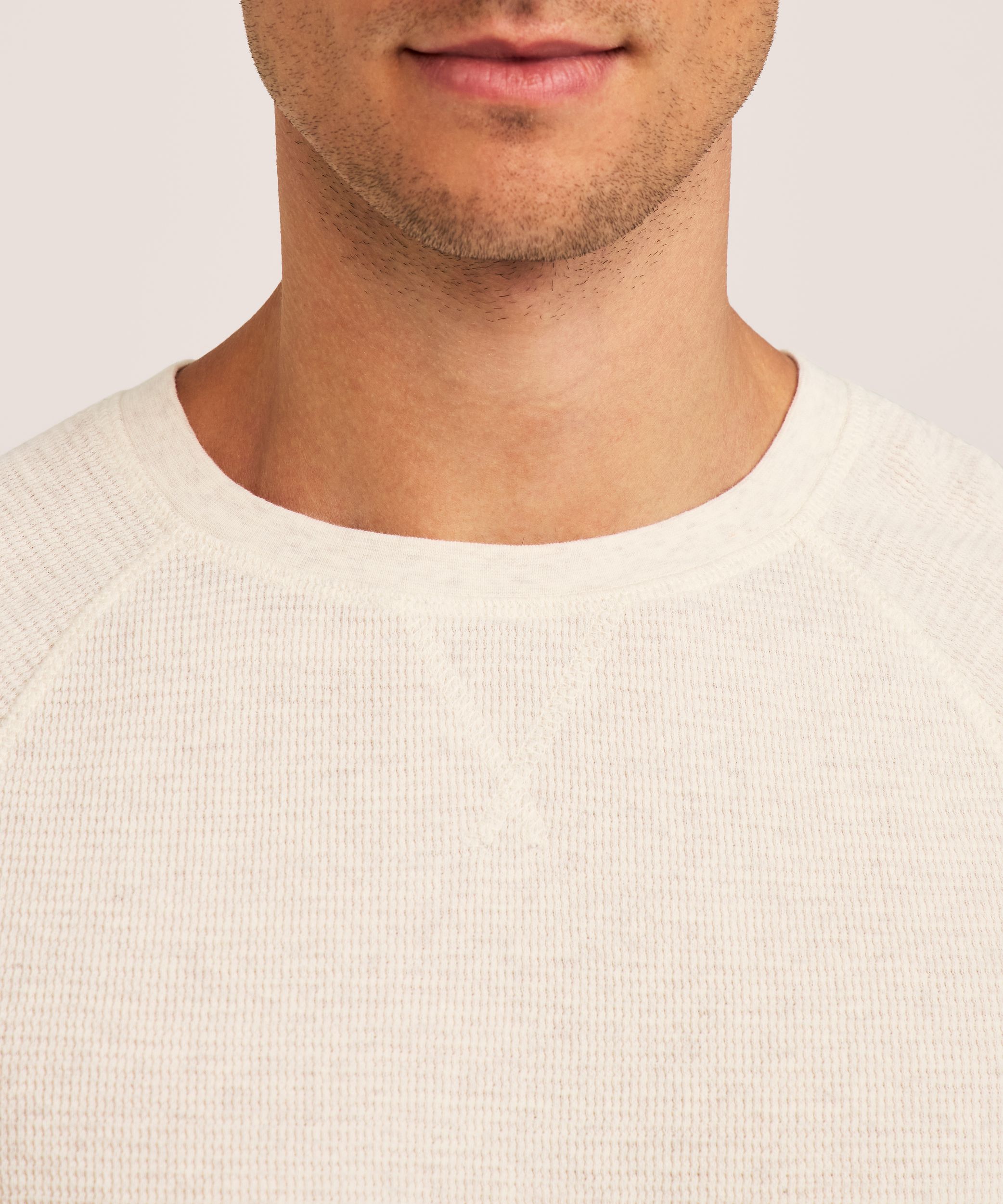 WindRiver Men's Waffle Raglan Long Sleeve Crewneck Shirt
