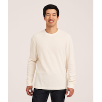 Denver Hayes Men's Micro Waffle Long Sleeve Crewneck Shirt