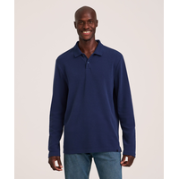 Polo à manches longues en tricot micropoint de brioche pour hommes, Denver Hayes