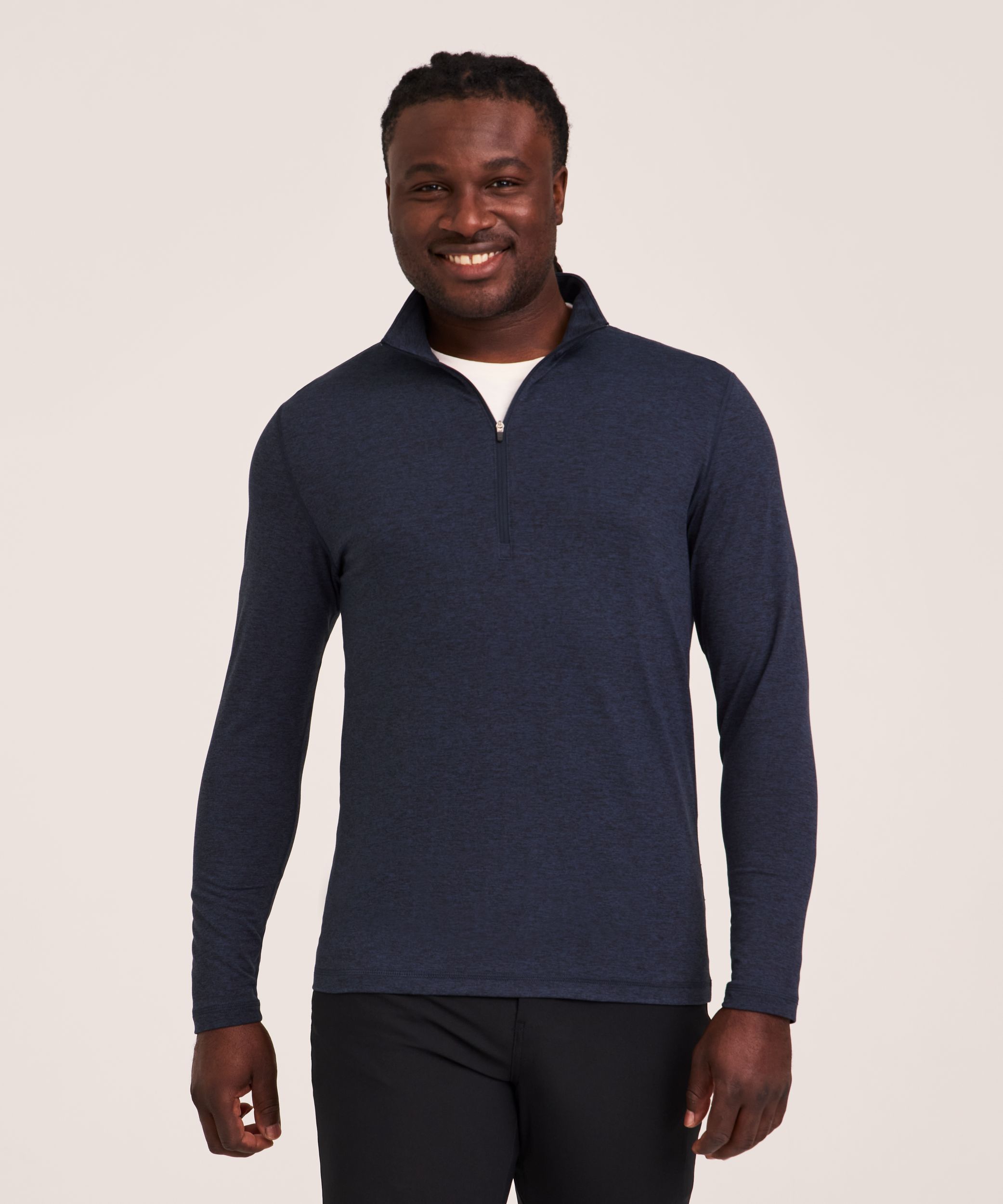 Chemise de performance à manches longues et à fermeture à glissière 1/4 avec FRESHTECH  pour hommes, Denver Hayes