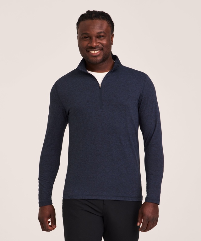 Chemise de performance à manches longues et à fermeture à glissière 1/4 avec FRESHTECH  pour hommes, Denver Hayes