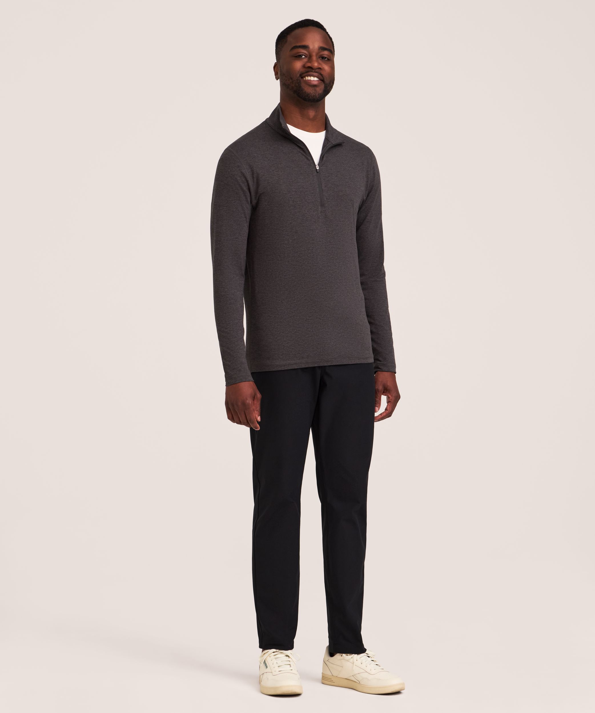 Denver Hayes Performance Men's FreshTech® Quarter-Zip Long Sleeve Shirt