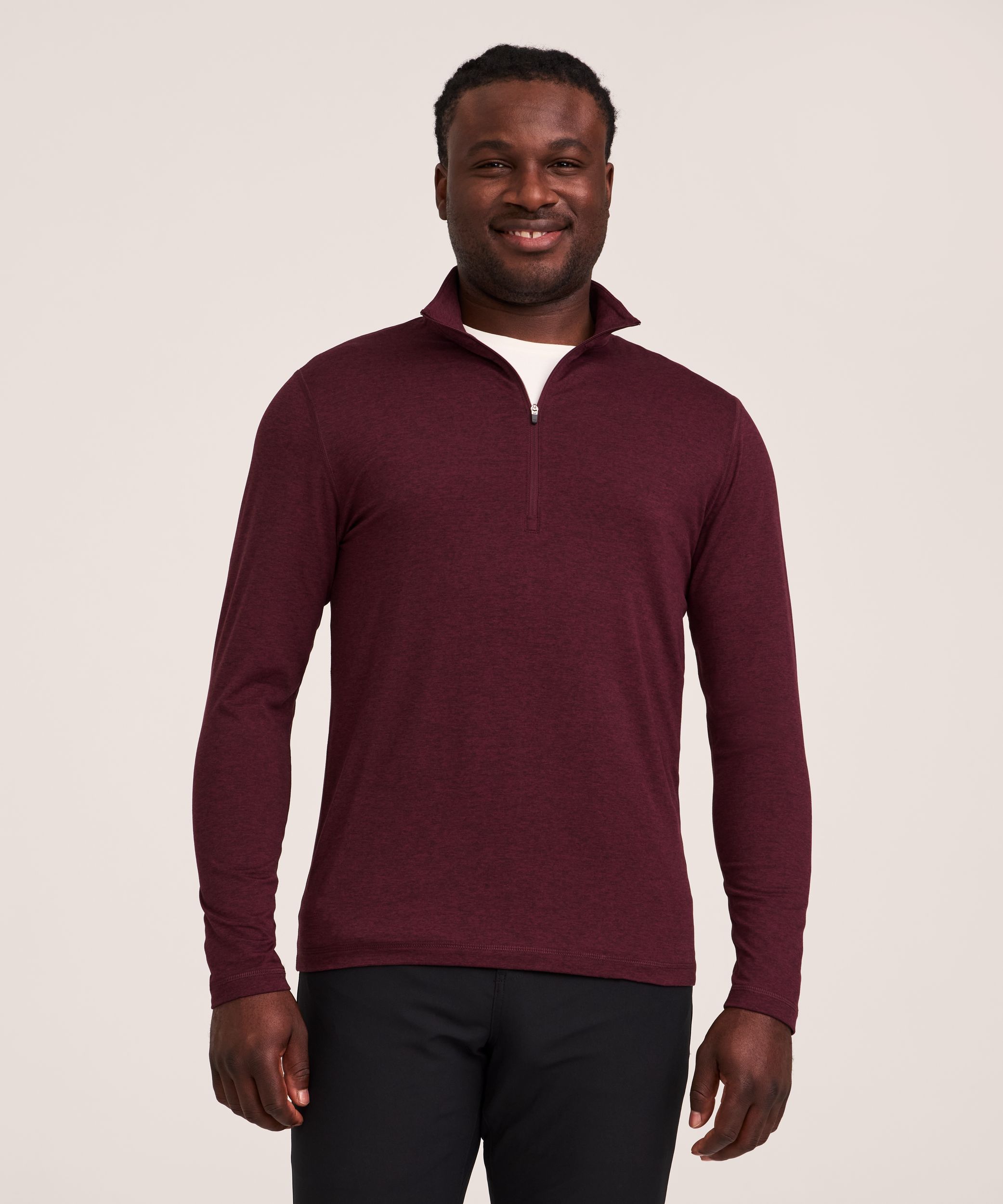 Denver Hayes Performance Men's FreshTech® Quarter-Zip Long Sleeve Shirt