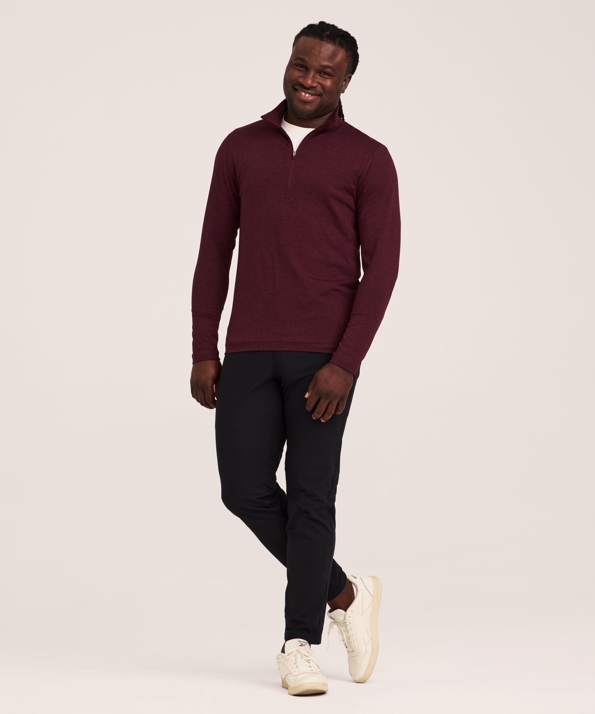 Denver Hayes Performance Men's FreshTech® Quarter-Zip Long Sleeve Shirt