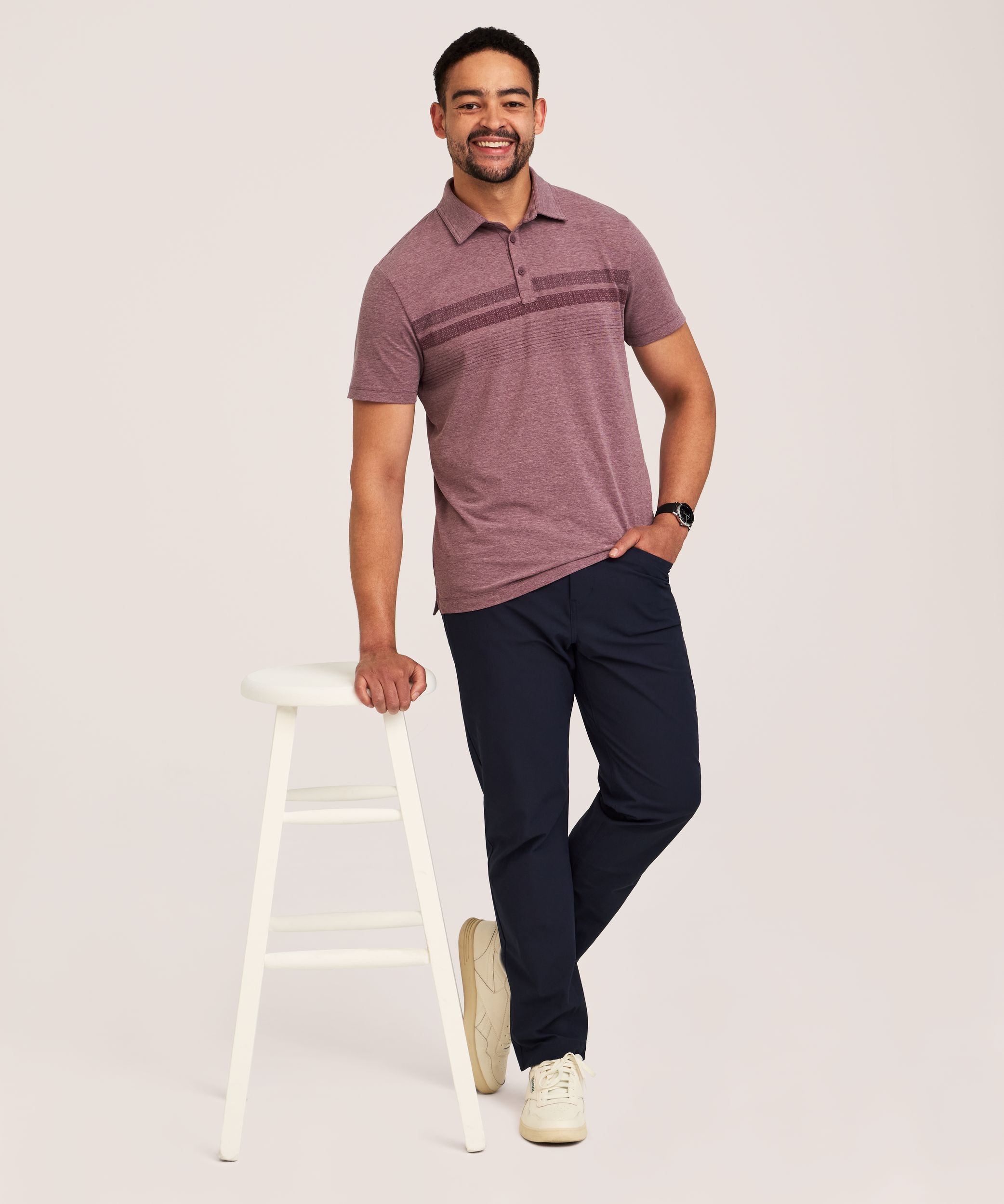 Denver Hayes Performance Men's Short Sleeve Stretch Polo