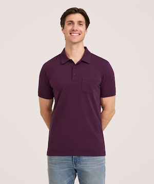 Denver Hayes Men's Modern Fit Stretch Polo Shirt