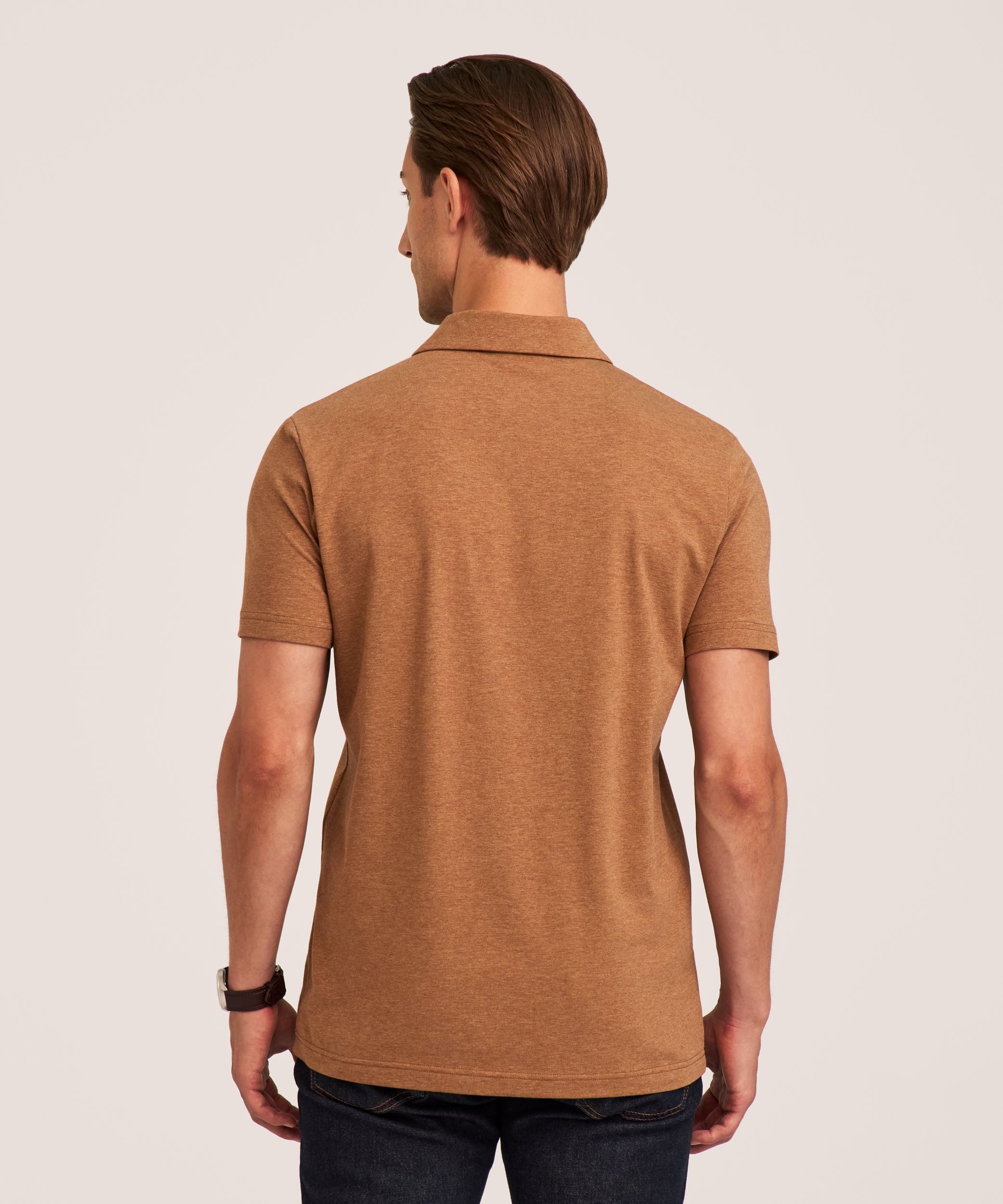 Denver Hayes Men's Modern Fit Stretch Polo Shirt