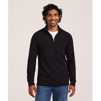 Denver Hayes Men's French Rib Quarter Zip Mock Neck Shirt Front_Flat