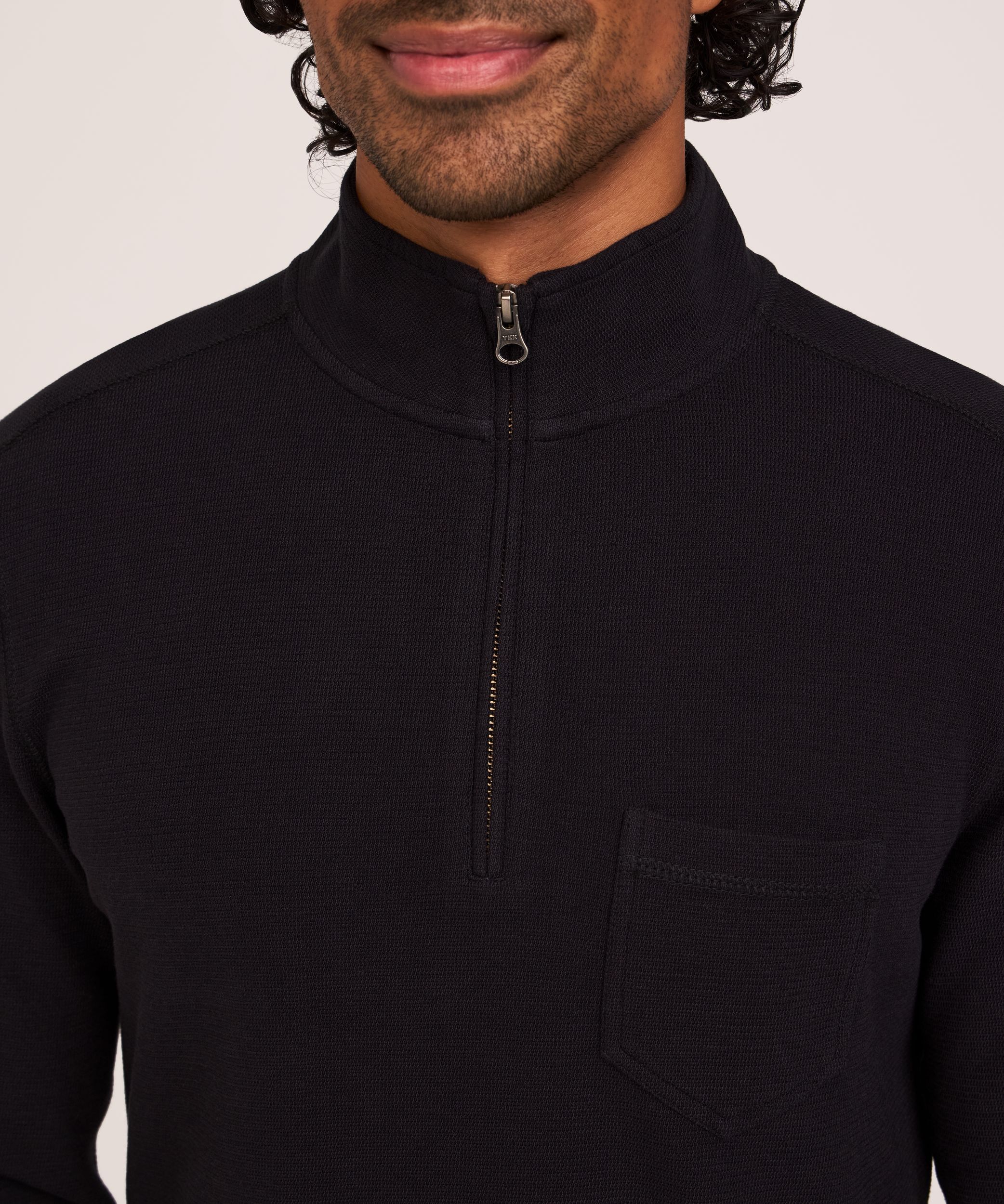 Denver Hayes Men's French Rib Quarter Zip Mock Neck Shirt | Mark's