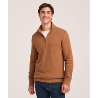 Denver Hayes Men's French Rib Quarter Zip Mock Neck Shirt