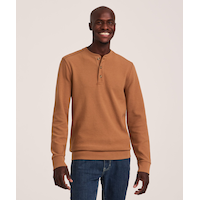 Denver Hayes Men's French Rib Henley Shirt