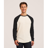 WindRiver Men's Waffle Raglan Long Sleeve Crewneck Shirt