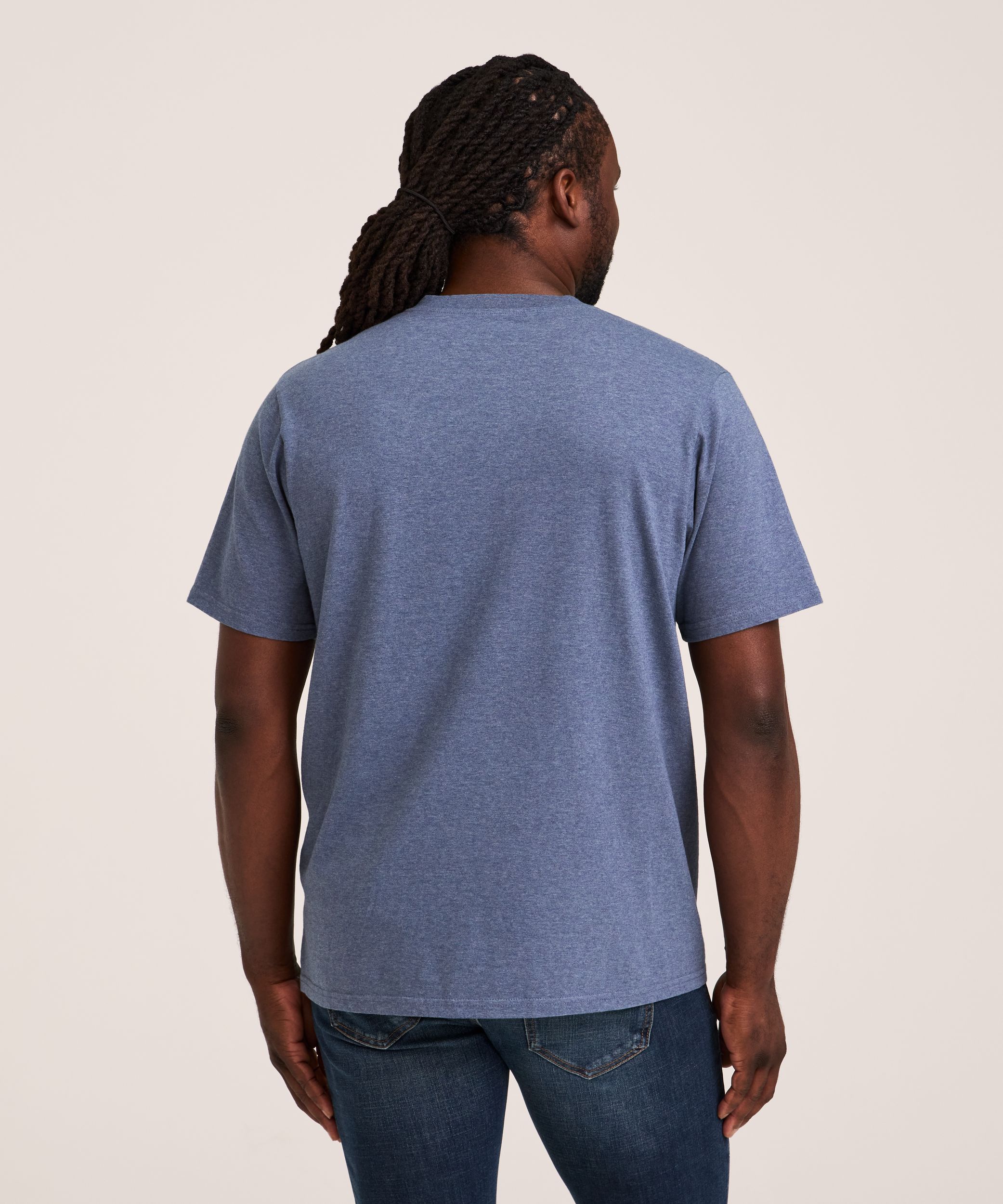 Denver Hayes Men's 50 Wash Short Sleeve Classic Fit Henley Shirt