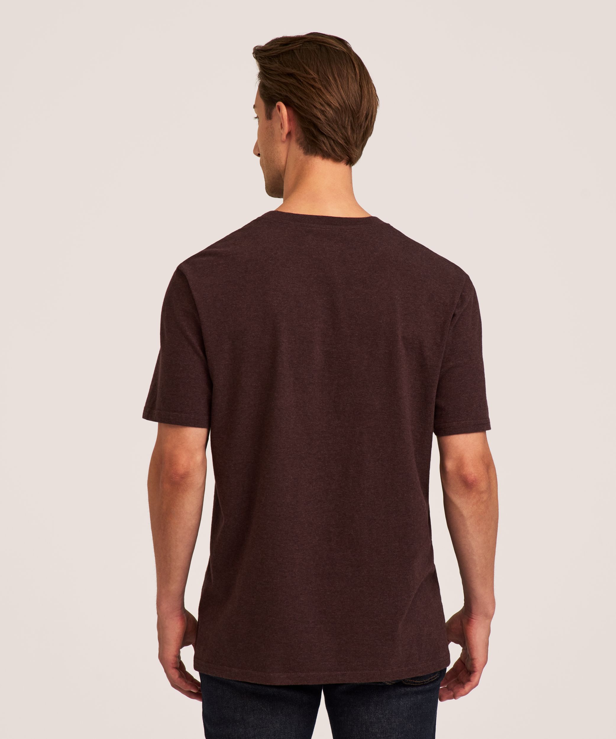 Denver Hayes Men's 50 Wash Short Sleeve Classic Fit Henley Shirt