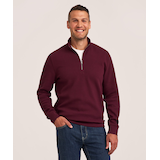 Chandail texturé avec col cheminée et glissière 1/4 pour hommes, Denver Hayes Front_Flat