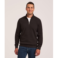 Denver Hayes Men's Textured Quarter Zip Mock Neck Shirt