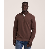Denver Hayes Men's Textured Quarter Zip Mock Neck Shirt
