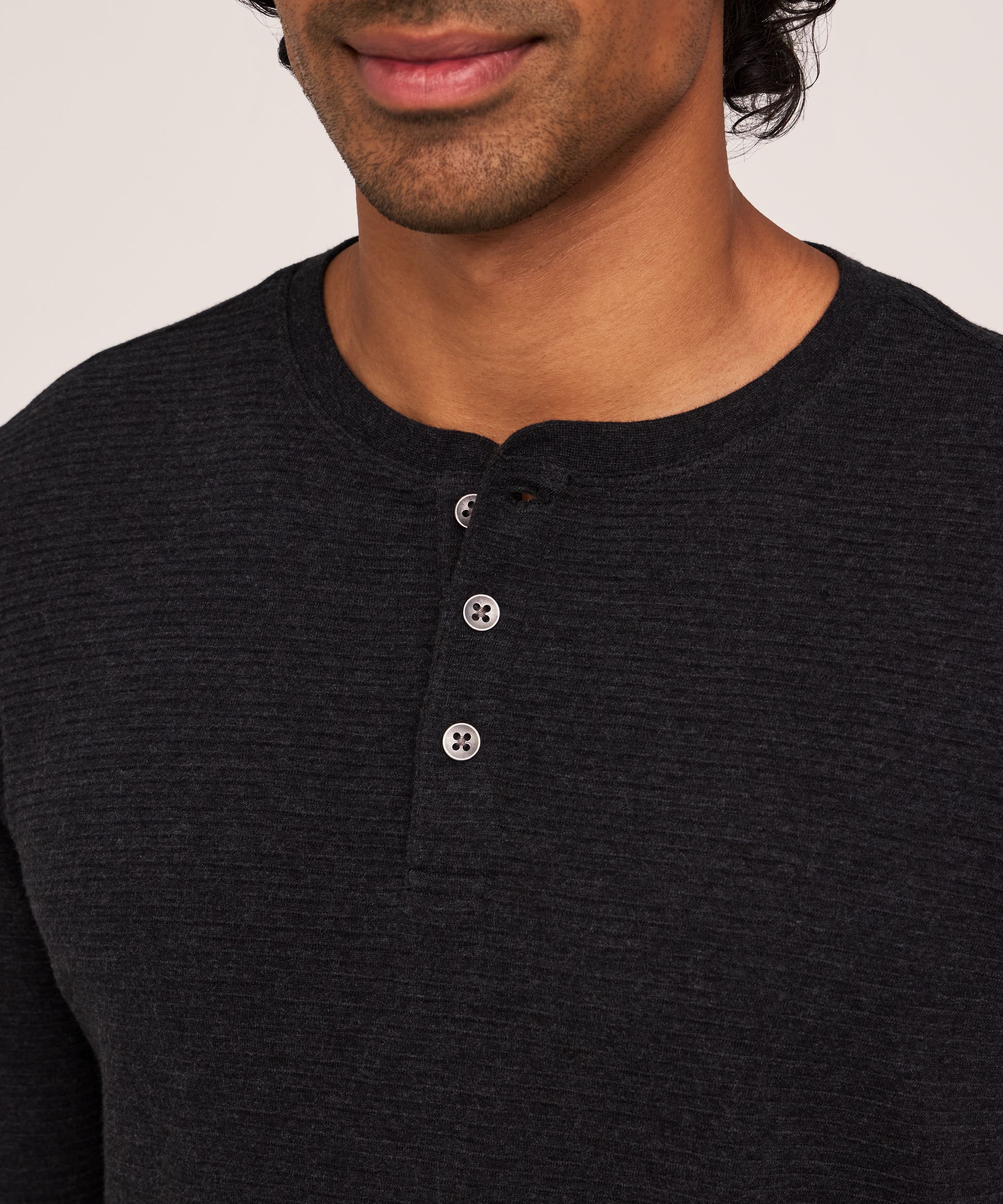 Chemise Henley ottoman pour hommes, Denver Hayes