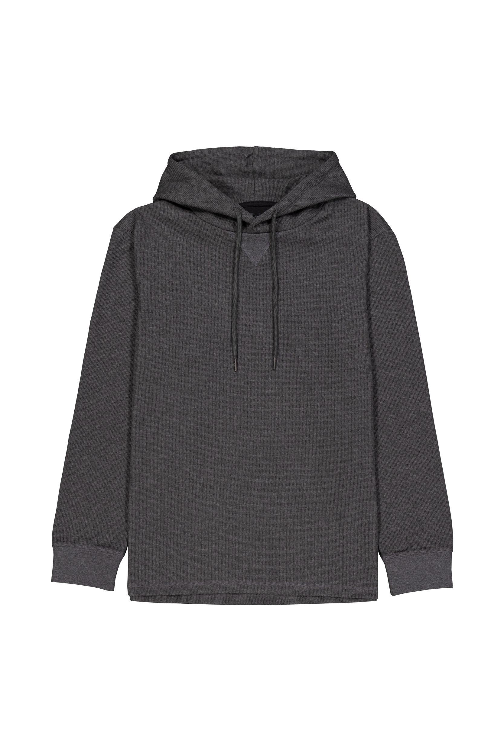 Silver Men's Thermal Knit Popover Hoodie