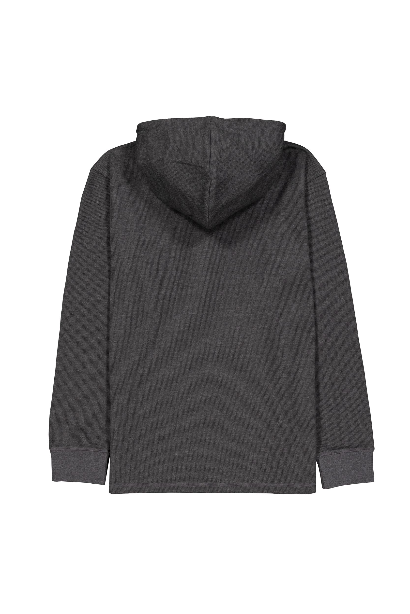 Silver Men's Thermal Knit Popover Hoodie