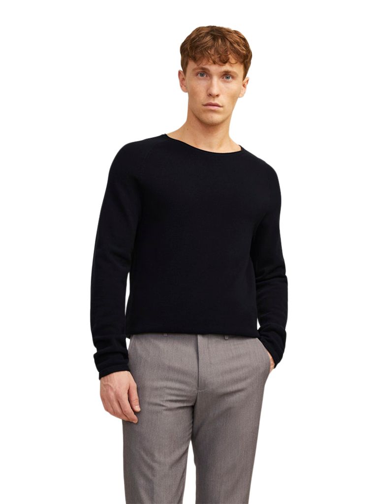 Chandail à col ras du cou en tricot pour hommes, Hill, Jack & Jones