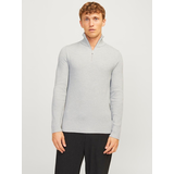 Chandail parfait en tricot à demi-fermeture à glissière pour hommes, Jack & Jones Front_Flat