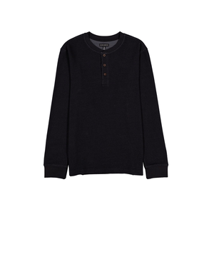 Silver Men's Double Knit Henley Shirt