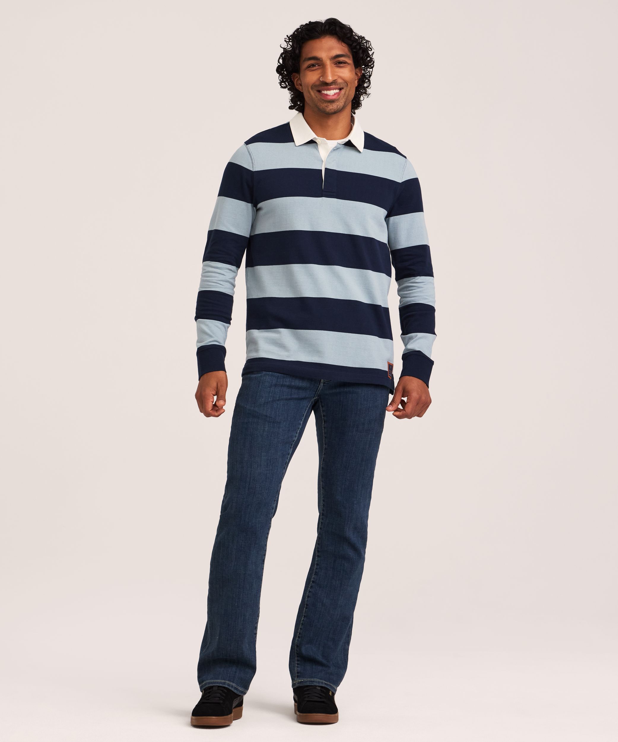 Polo de rugby à manches longues pour hommes, Denver Hayes